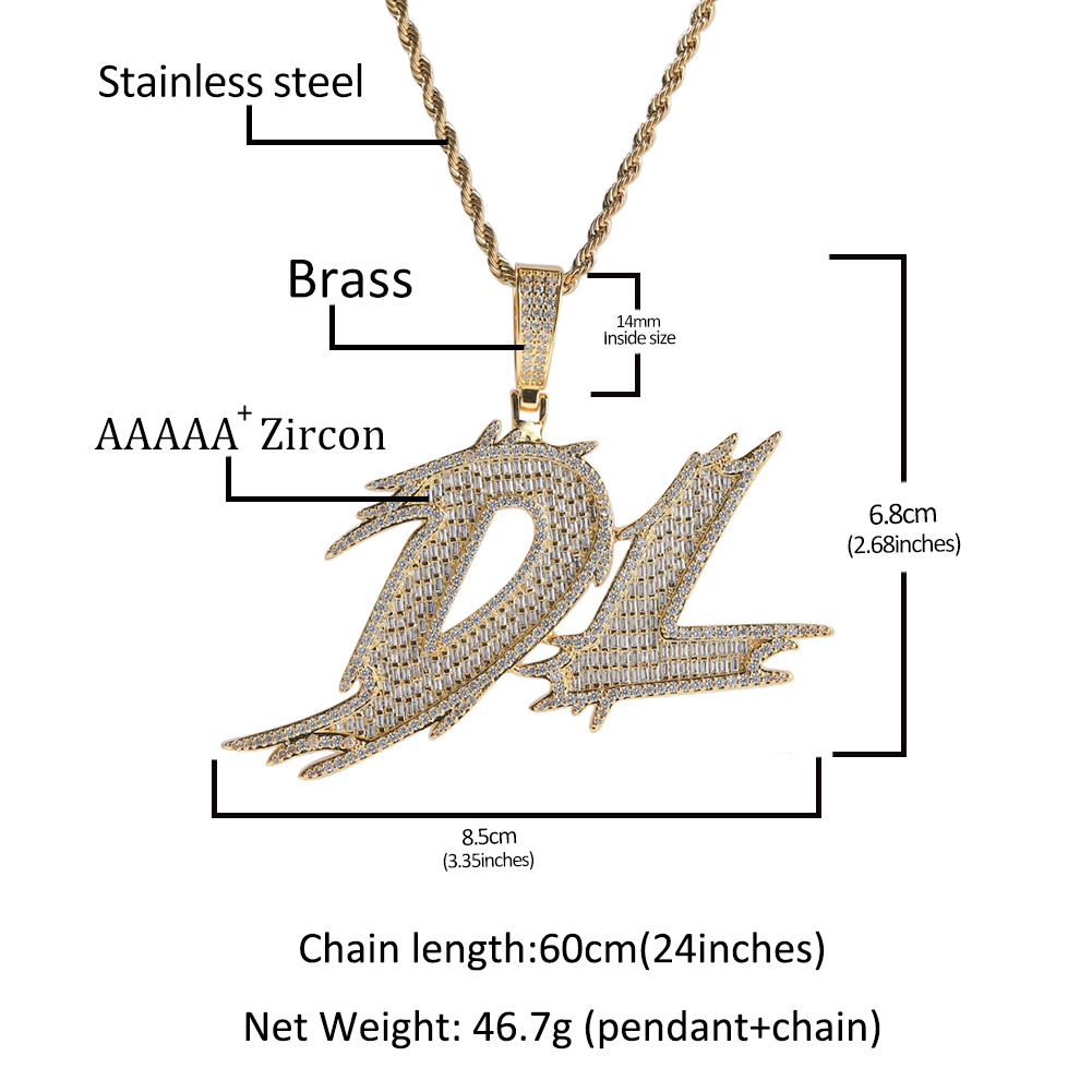 THE BLING KING Kalung Liontin  - Name Necklace Custom ulasan dan harga
